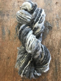 Grey undyed corriedale handspun yarn, 50 yards corriedale wool