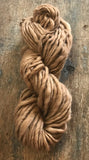 Black walnut  hull naturally dyed handspun yarn, 50 yards