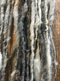 Grey undyed corriedale handspun yarn, 50 yards corriedale wool