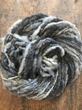 Grey undyed corriedale handspun yarn, 50 yards corriedale wool