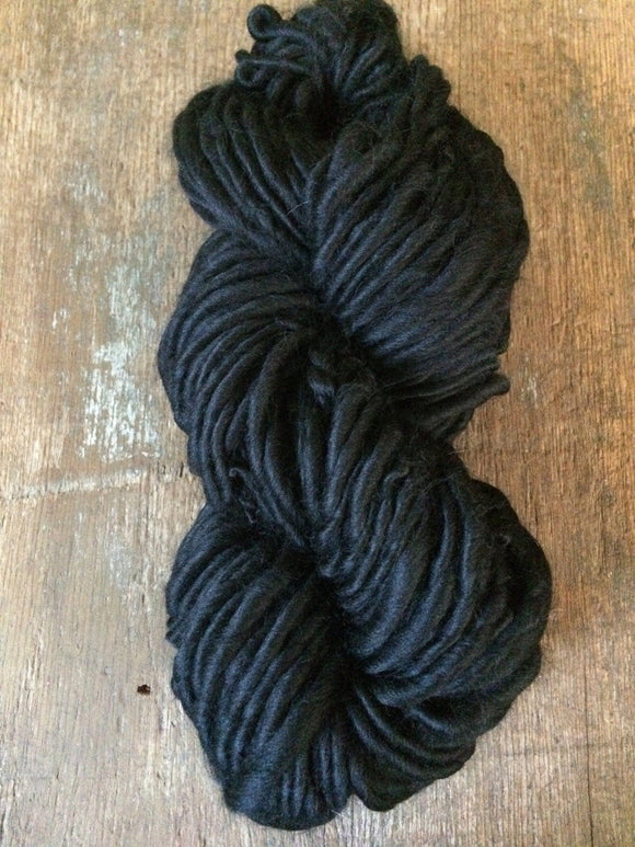 Midnight Rendezvous 50 yards wool yarn inky black