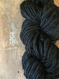 Midnight Rendezvous 50 yards wool yarn inky black