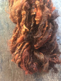 Jack O Lantern, orange overdyed 20 yards handspun yarn