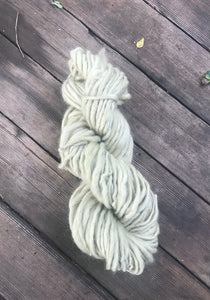 Pale green mullein naturally dyed yarn, 50 yards