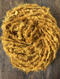 Honey Mustard Lincoln wool locks yarn, 20 yards