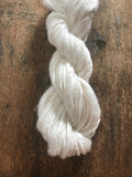 White bamboo handspun yarn, 20 yards