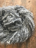 Mohair yarn, undyed natural grey, 50 yards