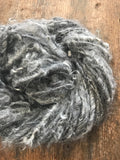 Mohair yarn, undyed natural grey, 20 yards