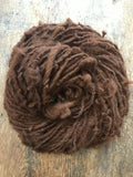 Natural auburn alpaca handspun yarn, 50 yards