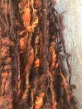 Jack O Lantern, orange overdyed 50 yards handspun yarn