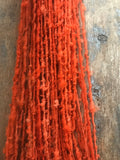 Pumpkin Orange handspun corriedale yarn, 50 yards corriedale wool