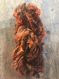 Jack O Lantern, orange overdyed 50 yards handspun yarn