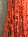 Pumpkin Orange handspun corriedale yarn, 50 yards corriedale wool