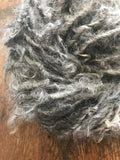 Mohair yarn, undyed natural grey, 20 yards