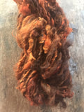 Jack O Lantern, orange overdyed 20 yards handspun yarn