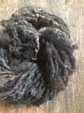 Dark undyed corriedale handspun yarn, 20 yards corriedale wool