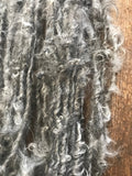 Mohair yarn, undyed natural grey, 20 yards