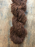 Natural auburn alpaca handspun yarn, 50 yards