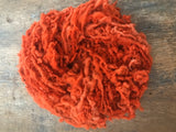 Pumpkin Orange handspun corriedale yarn, 50 yards corriedale wool