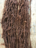 Natural auburn alpaca handspun yarn, 20 yards