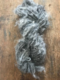 Mohair yarn, undyed natural grey, 20 yards